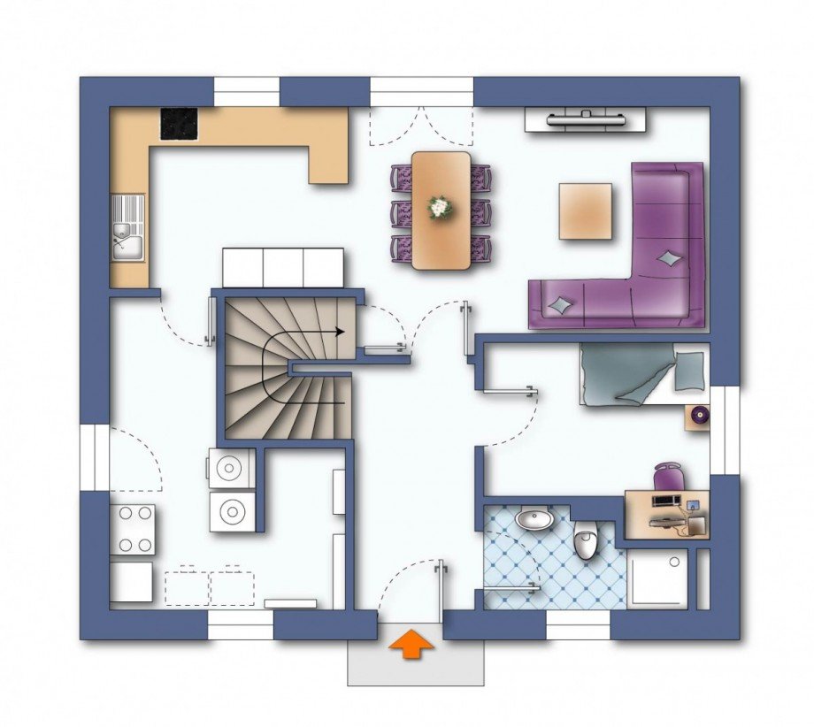 Erdgeschoss Einfamilienhaus Vierden