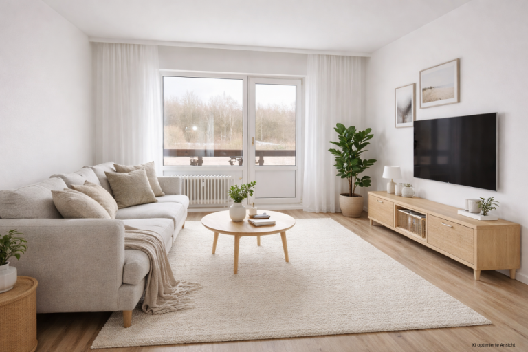 Wohnzimmer (Ki optimiert) Gr�mitz Etagenwohnung Eigentumswohnung am Golfplatz von Gr�mitz zu verkaufen
